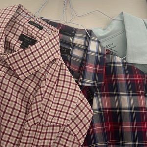Three size medium slim JCrew button downs.